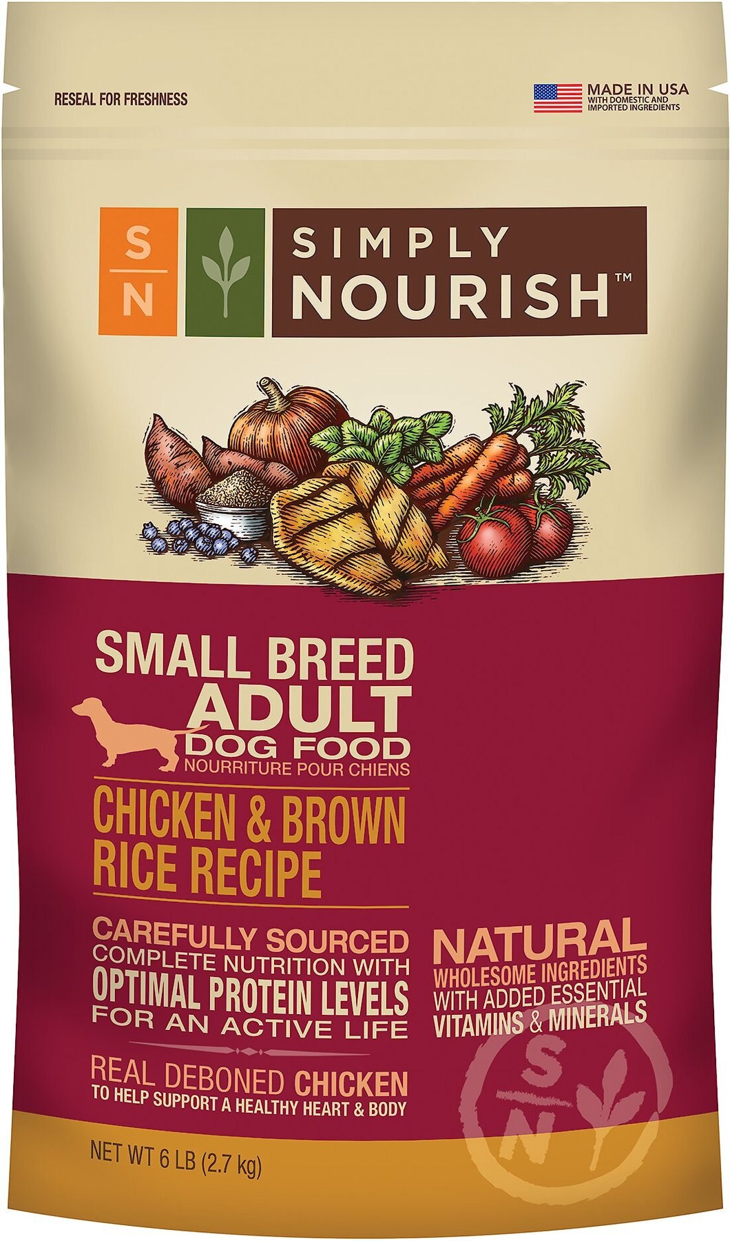 simply nourish small breed senior dog food