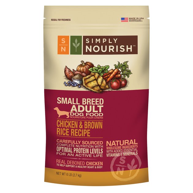 SIMPLY NOURISH Chicken & Brown Rice Recipe Small Breed Adult Dry Dog