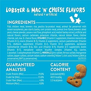 Friskies Party Mix Lobster & Mac 'N' Cheese Flavors Crunchy Cat Treats, 2.1-oz bag