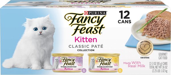 Discontinued - FANCY FEAST Tender Feast Kitten Variety Pack Canned Cat ...