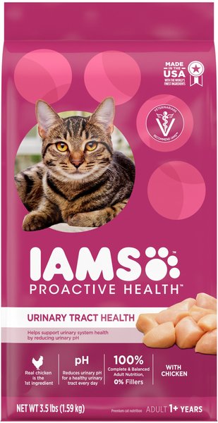 Iams ProActive Health Urinary Tract Health with Chicken Adult Dry Cat Food, 3.5-lb bag slide 1 of 10