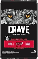 Crave High Protein Beef Adult Grain-Free Dry Dog Food, 22-lb bag