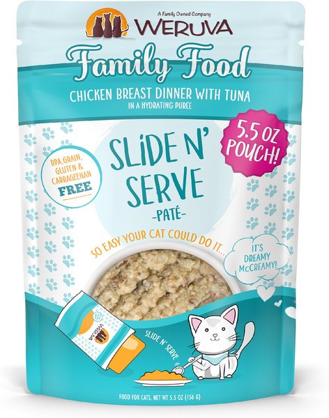 slide and serve cat food