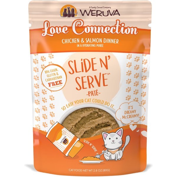 Weruva Slide N' Serve Meal of fortune Chicken Breast Dinner with Chicken Liver Pate Grain-Free Cat Food Pouches