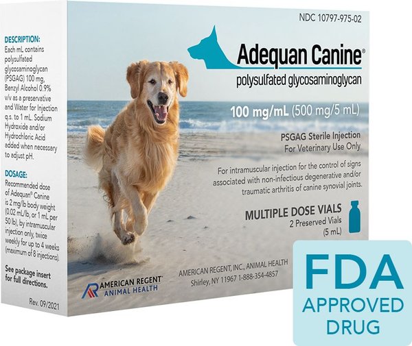 Adequan Canine Injectable for Dogs, 100 mg/ml, 5-mL, pack of 2 slide 1 of 8