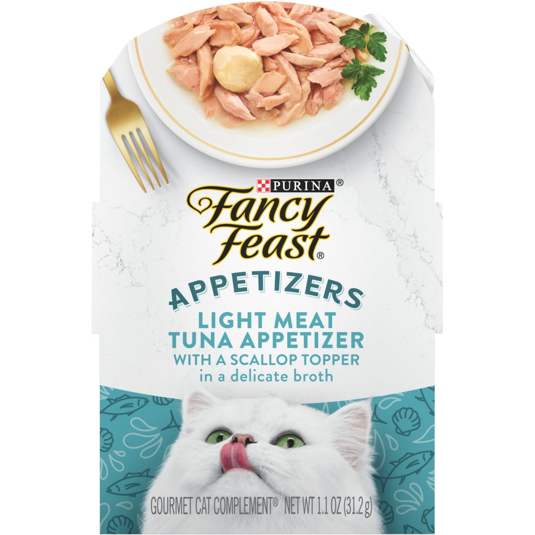 FANCY FEAST Appetizers Light Meat Tuna with a Scallop Topper