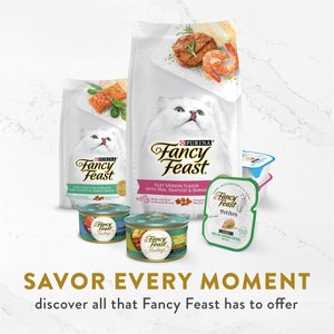 Fancy Feast Appetizers Light Meat Tuna with a Scallop Topper Lickable Cat Treats, 1.1-oz tray, case of 10