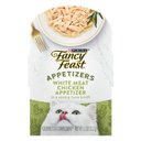 Fancy Feast Appetizers White Meat Chicken in a Savory Tuna Broth Lickable Cat Treats, 1.1-oz tray, case of 10