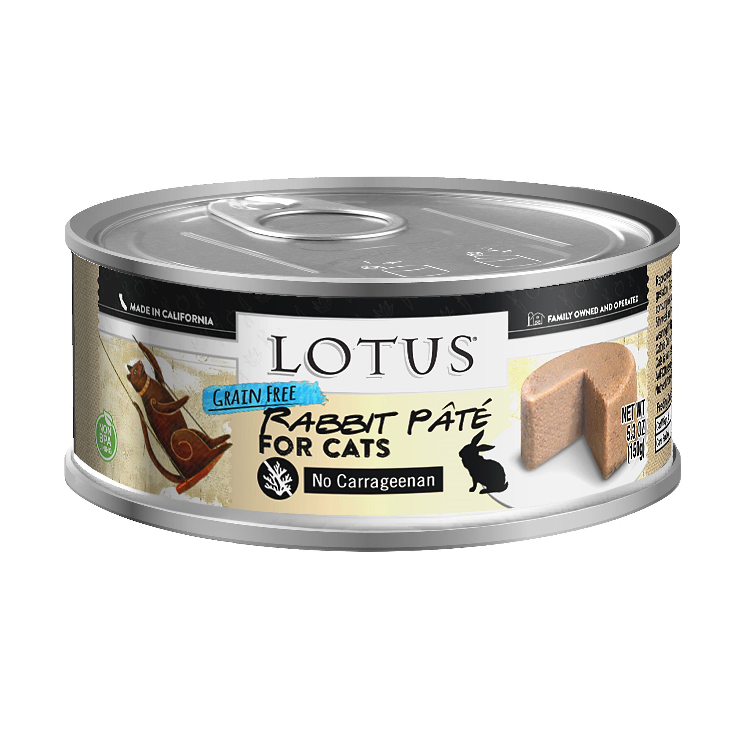 LOTUS Rabbit GrainFree Pate Canned Cat Food Customer Questions