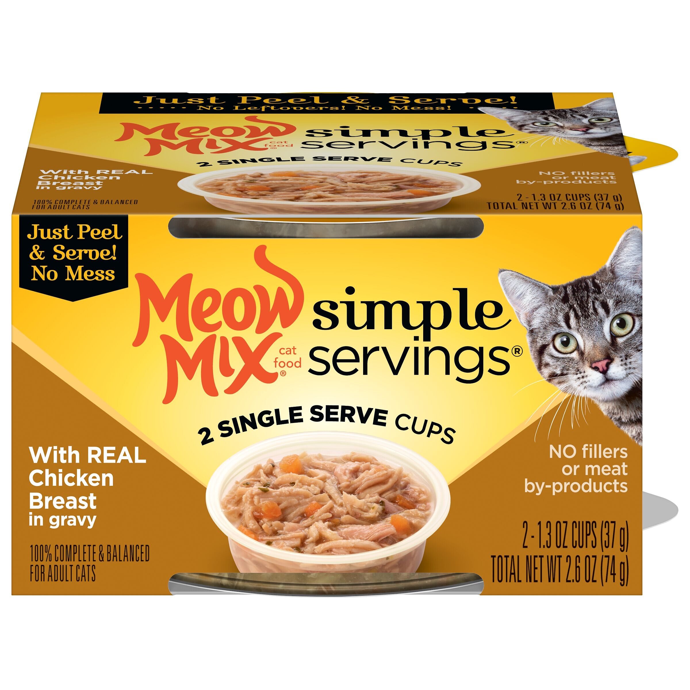 MEOW MIX Simple Servings With Real Chicken Breast In Gravy Cat Food Trays reviews Chewy