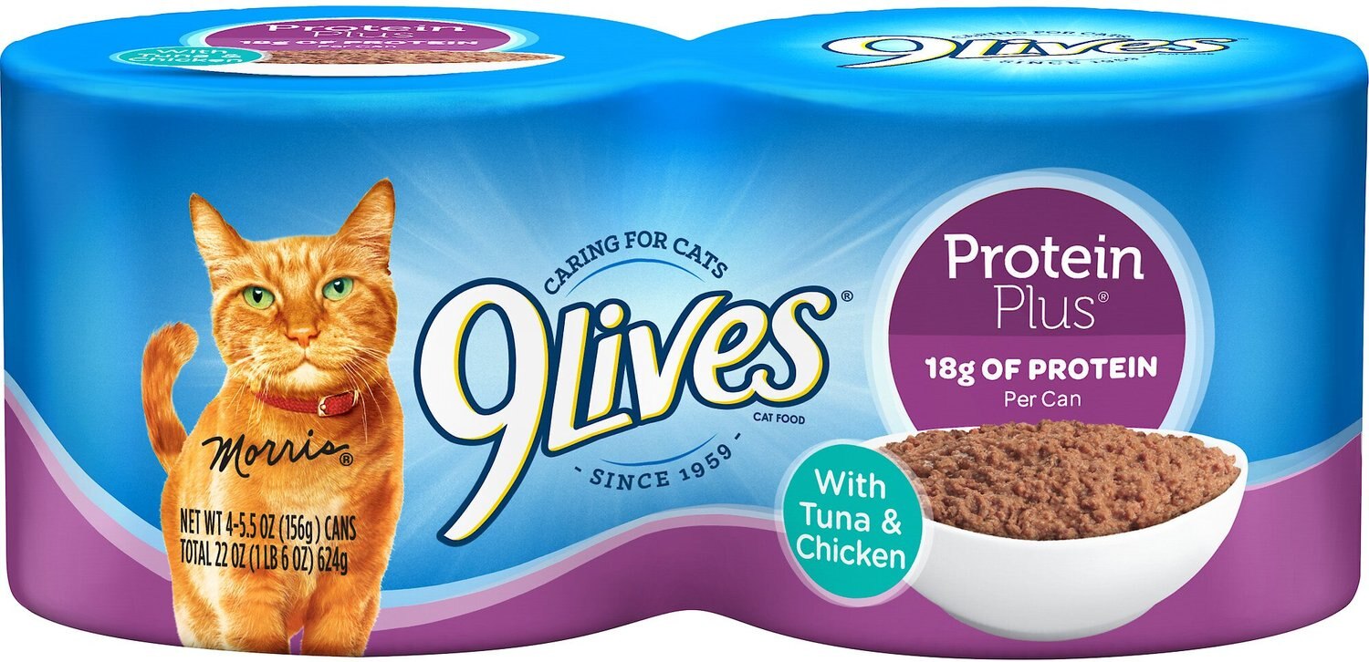 9 lives protein plus canned cat food