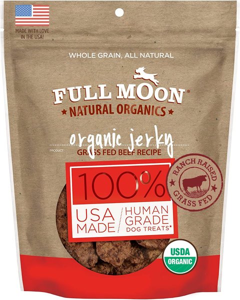 Full Moon Organic Beef Jerky Human-Grade Dog Treats, 14-oz bag slide 1 of 7