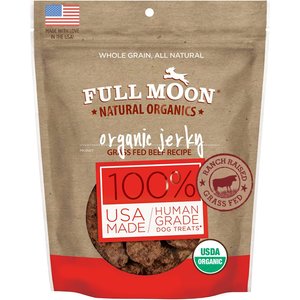 Full Moon Organic Beef Jerky Human-Grade Dog Treats, 28-oz bag