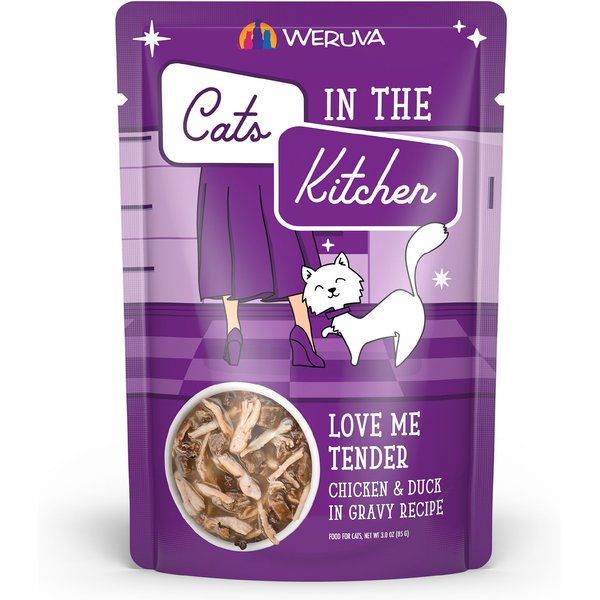 Weruva Cats in the Kitchen Love Me Tender Chicken & Duck Recipe Grain-Free Cat Food Pouches