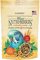 Lafeber Classic Nutri-Berries Parakeet Food, 10-oz bag