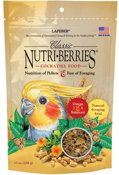 Lafeber Apple Nutri-Berries Cockatiel & Parakeet Food, 10-oz bag