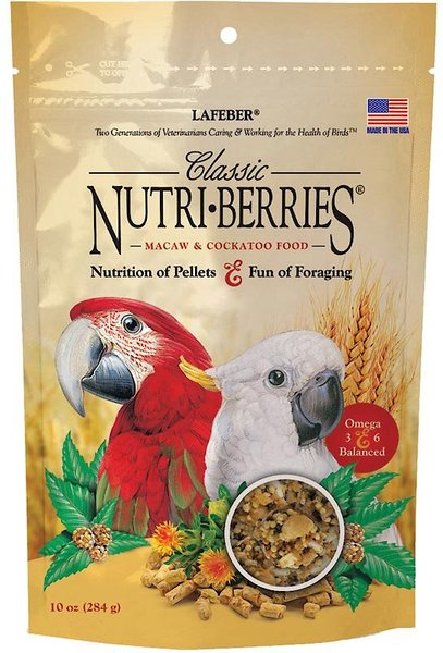 Lafeber Classic Nutri-Berries Macaw & Cockatoo Food, 10-oz bag slide 1 of 8