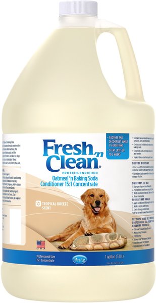 PetAg Fresh 'N Clean Oatmeal 'n Baking Soda 15:1 Concentrate Dog Conditioner, 1-gal bottle slide 1 of 4