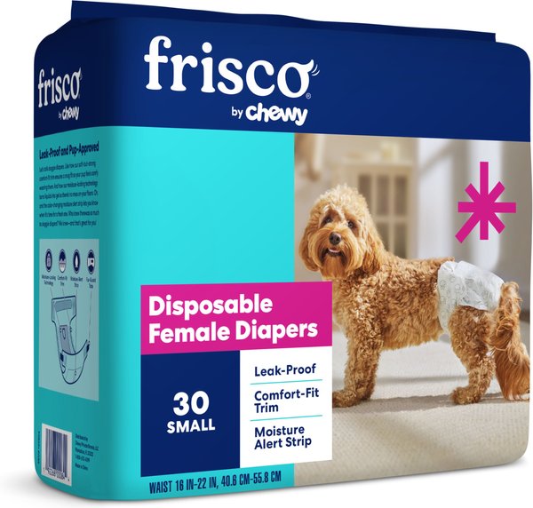 Frisco Disposable Female Dog Diapers, Small, 30 count slide 1 of 9