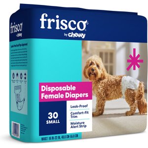 Frisco Disposable Female Dog Diapers, Small, 30 count