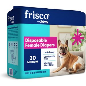 Frisco Disposable Female Dog Diapers,, Medium, 30 count