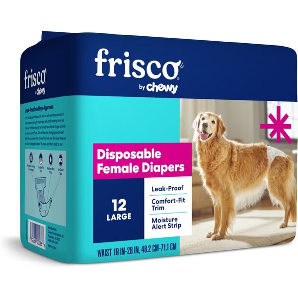 OUT! Petcare Disposable Female Dog Diapers, Medium/Large 18 to 25in