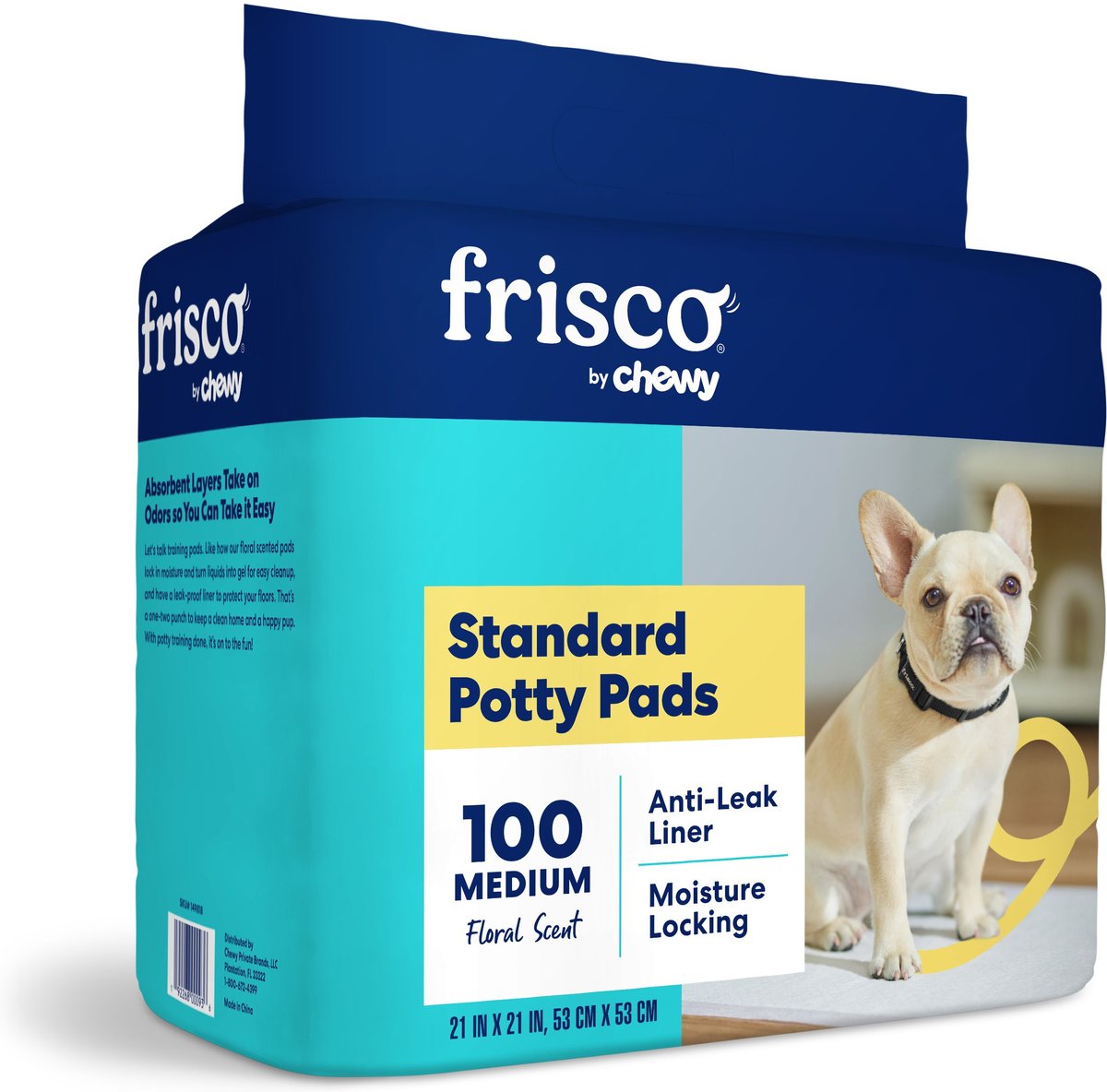 Frisco Medium Dog Training & Potty Pads, 21 x 21-in, Floral Scented