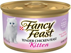 Fancy Feast Kitten Tender Chicken Feast Canned Cat Food, 3-oz, case of 24