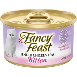 Fancy Feast Kitten Tender Chicken Feast Canned Cat Food, 3-oz, case of 24