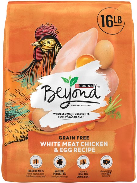 Purina Beyond White Meat Chicken & Egg Recipe Grain-Free Natural Dry Cat Food, 16-lb bag slide 1 of 10