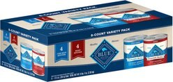 Blue Buffalo Homestyle Recipes Adult Variety Pack Chicken & Beef Dinner Canned Dog Food, 12.5-oz can, case of 8