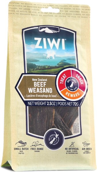 Ziwi Oral Health Air-Dried Beef Weasand Dog Chews, 2.5-oz bag slide 1 of 5