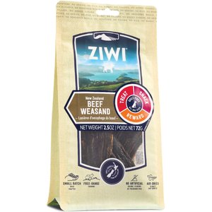 Ziwi Oral Health Air-Dried Beef Weasand Dog Chews, 2.5-oz bag