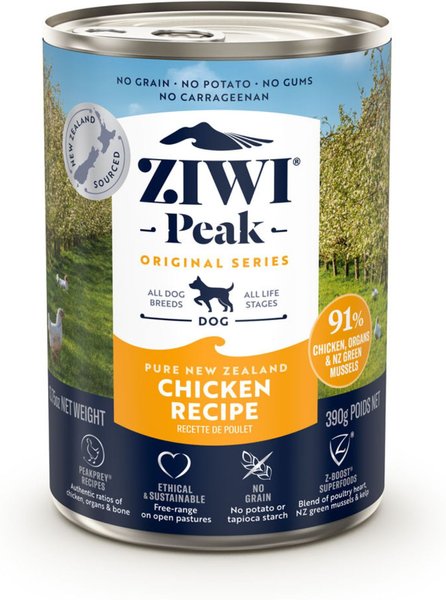Ziwi Peak Chicken Recipe Canned Dog Food, 13.75-oz, case of 12 slide 1 of 8
