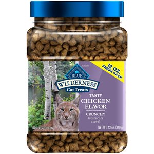 Blue Buffalo Wilderness Chicken Formula Crunchy Grain-Free Cat Treats, 12-oz tub