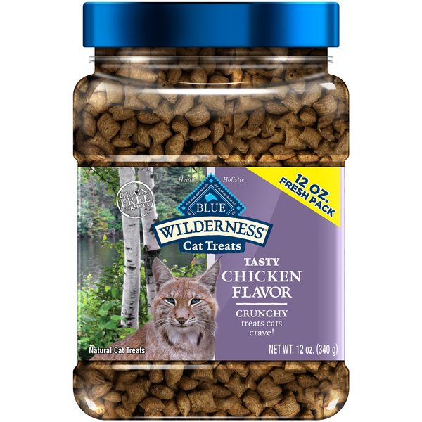 BLUE BUFFALO Wilderness Tasty Chicken Flavor Grain-Free Crunchy Cat ...