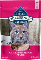 Blue Buffalo Wilderness Chicken & Salmon Grain-Free Cat Treats, 8-oz bag