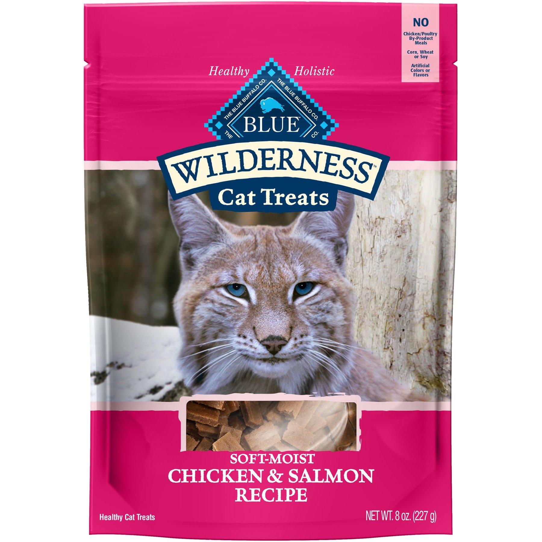 BLUE BUFFALO Wilderness Chicken & Salmon Grain-Free Cat Treats, 8-oz ...