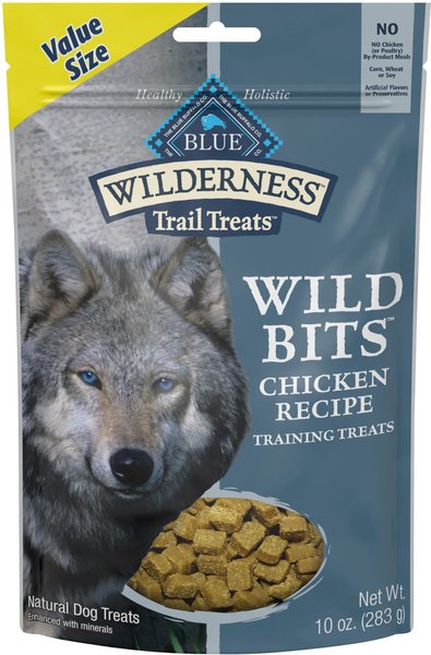 Blue Buffalo Wilderness Trail Treats Chicken Wild Bits Grain-Free Training Dog Treats, 10-oz bag slide 1 of 7