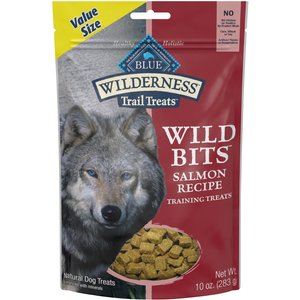 Blue Buffalo Wilderness Trail Treats Salmon Wild Bits Grain-Free Training Dog Treats, 10-oz bag