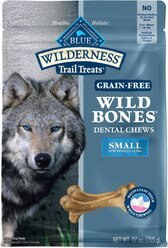 Blue Buffalo Wilderness Wild Bones Grain-Free Small Dental Dog Treats, 27-oz bag, count varies