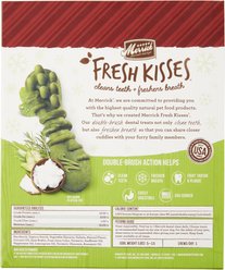 Merrick Fresh Kisses Holiday Double-Brush Coconut + Botanical Oils Dental Dog Treats, X-Small, 78 count slide 2 of 6