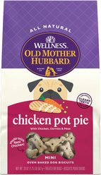 Old Mother Hubbard by Wellness Classic Chicken Pot Pie Natural Mini Oven-Baked Biscuits Dog Treats, 20-oz bag