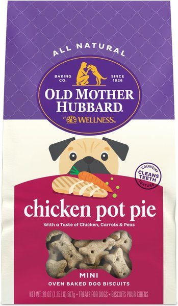 Old Mother Hubbard by Wellness Classic Chicken Pot Pie Natural Mini Oven-Baked Biscuits Dog Treats, 20-oz bag slide 1 of 10