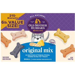 Old Mother Hubbard Classic Original Assortment Biscuits Baked Dog Treats, Small, 6-lb box
