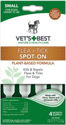 Vet's Best Flea & Tick Spot Treatment for Dogs, Under 15 lbs, 4 Doses (4-mos. supply)