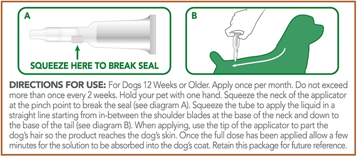 VET'S BEST Flea & Tick Spot Treatment for Dogs, Under 15 lbs, 4 Doses