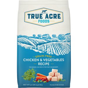 True Acre Foods Grain-Free Chicken & Vegetable Dry Dog Food, 30-lb bag