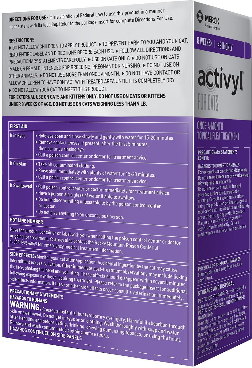 Activyl for 2024 cats over 9lbs