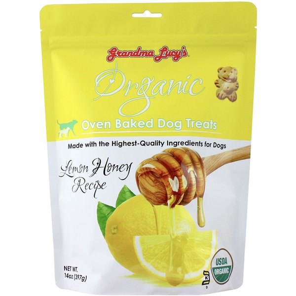 GRANDMA LUCY'S Organic Lemon Honey Oven Baked Dog Treats, 14-oz bag ...
